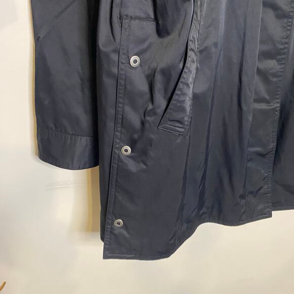 Womens Duluth Trading Co Rain Coat Jacket Long Weatherproof Black Buttons Medium - Picture 13 of 14